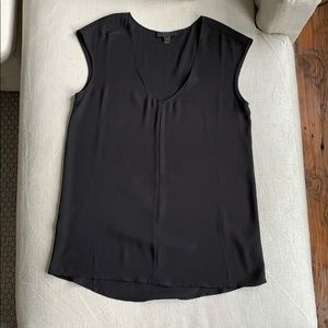 Black JCrew silk work top size 0